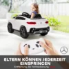 Elektrische Auto Voor Kinderen, 12V Kinderauto Met Afstandsbediening, LED verlichting, Muziek, 3 Snelheden, 3 6 Jaar, Wit