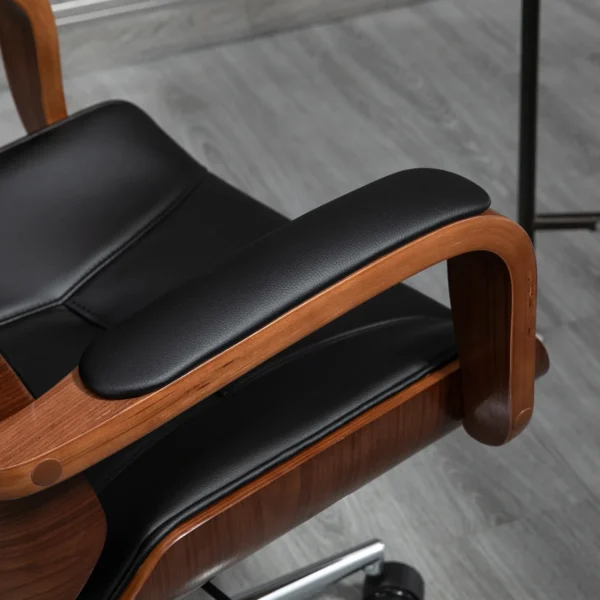 Ergonomische Bureaustoel Met Hoge Rugleuning, Afneembare Hoofdsteun Voor Thuiswerkplek Zwart