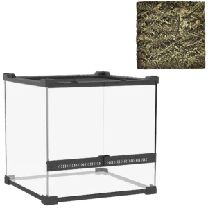 Glas Terrarium Voor Reptielen, Verhoogde & Waterdichte Bodem, Knopslot