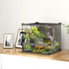 Glas Terrarium Voor Reptielen, Verhoogde & Waterdichte Bodem, Knopslot
