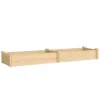 Hoogbed Hout, Plantenbed Met Scheidingswand Open Bodem, Vroegbed Tuinbed 235 X 66 X 26 Cm Natuurhout
