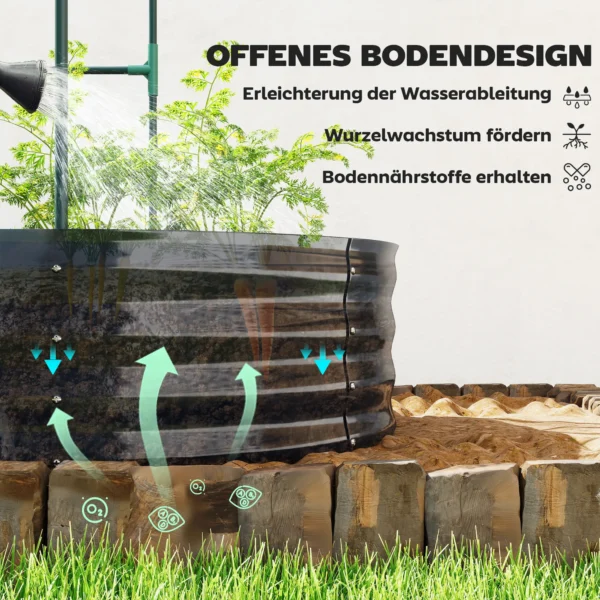 Hoogbed Met Klimrek, Metalen Plantenbak Met Handschoenen Tuinkast 160 X 90 X 180 Cm, Donkergrijs