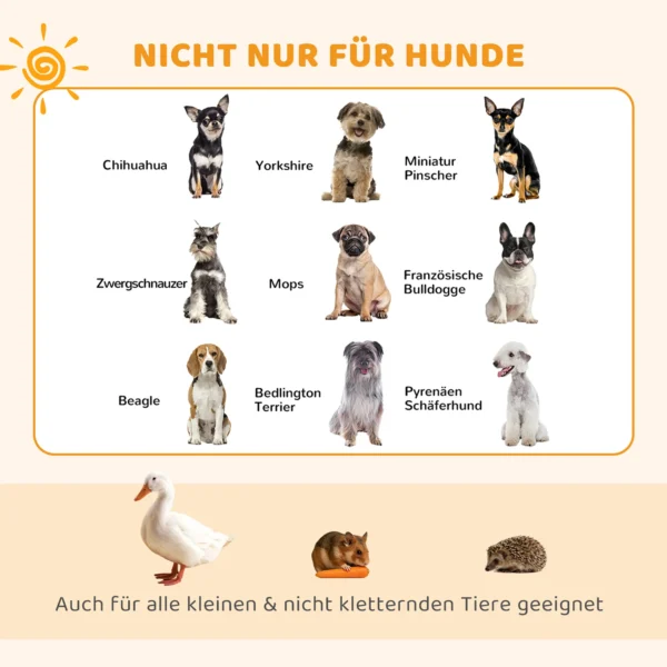 Huisdierenren, Speelren Voor Puppy's En Kleine Honden, Met Deur, Geschikt Voor Binnen En Buitengebruik, 61 Cm, Zwart