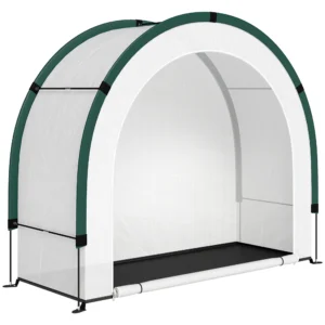 Kas Met Gebogen Bovenkant, Opvouwbaar Foliekas 200 X 80 X 164 Cm Groen