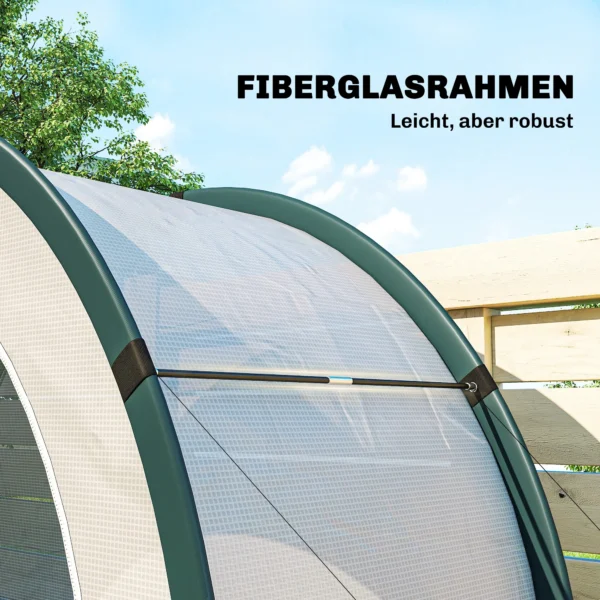 Kas Met Gebogen Bovenkant, Opvouwbaar Foliekas 200 X 80 X 164 Cm Groen