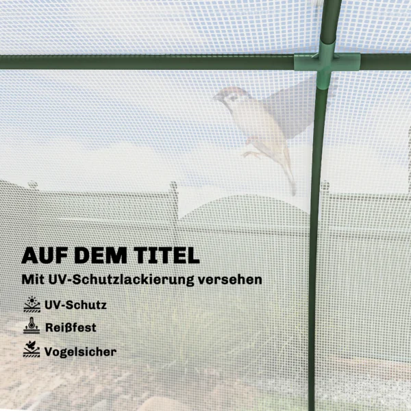 Kas Met PE roosterfolie, Winterbestendig Foliekas Van Staal, Broeikas 200 X 100 X 80 Cm Wit