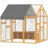 Kippenhok 3,07㎡ Met Houten Vrije Uitloop, Waterdicht Doek, Veiligheidsslot, Geschikt Voor 6 8 Kippen 1,7 X 1,8 X 1,8 M