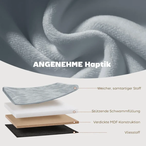 Opklapbare Zitbank Met Opbergruimte, Gestoffeerde Bank Met Fluwelen Look Voor Woonkamer 76 X 38 X 35 Cm Donkergrijs