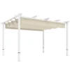 Pergola 3 X 4 M Terrasoverkapping Met Schuifdak, Magnetische Sluitingen, UV30+ Beige