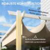 Pergola 3 X 4 M Terrasoverkapping Met Schuifdak, Magnetische Sluitingen, UV30+ Beige