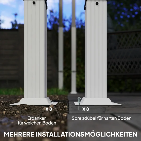 Pergola 3 X 4 M Terrasoverkapping Met Schuifdak, Magnetische Sluitingen, UV30+ Beige