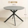 Ronde Eettafel Voor 4 Personen, Keukentafel In Industriële Stijl Met Stalen Poten, Voor Eetkamer, Keuken, Grijs