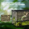 Terrarium Voor Reptielen, Glazen Terrarium 48L Met Voorventilatie, Stenen Achterwand, Draaisluiting 50 X 30 X 35 Cm Zwart
