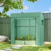 Tomatenkas Foliekas Met Roldeur Mesh Raam Schuin Dak 196 X 77 X 197 Cm Groen