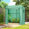 Tomatenkas Foliekas Met Roldeur Mesh Raam Schuin Dak 196 X 77 X 197 Cm Groen