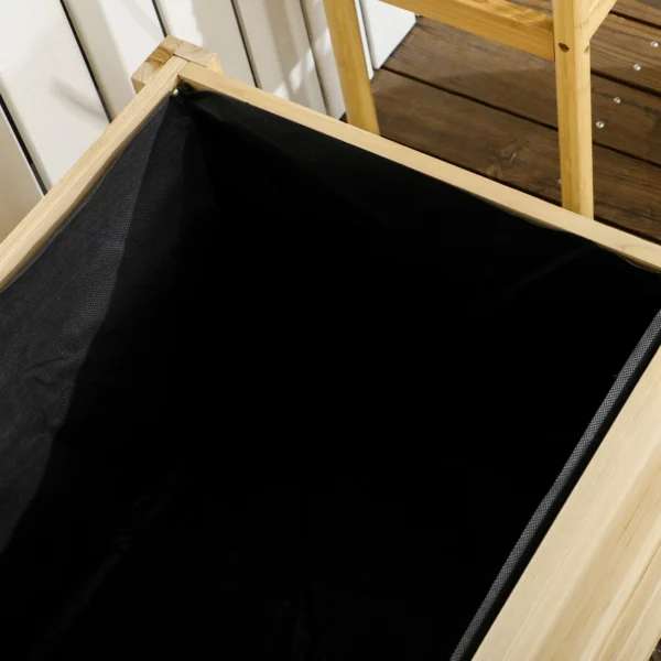 Verhoogd Bloembed, Weerbestendige Verf, 4 Wielen, Natuurhout, 89 X 48 X 47 Cm