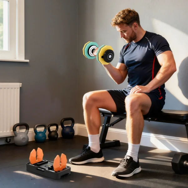 Verstelbare Dumbbell, 5 Kg/10 Kg/15 Kg/20 Kg/25 Kg Ruimtebesparende Dumbbells Met Antislip Handvat