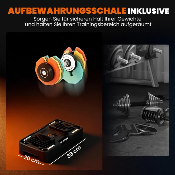 Verstelbare Dumbbell, 5 Kg/10 Kg/15 Kg/20 Kg/25 Kg Ruimtebesparende Dumbbells Met Antislip Handvat