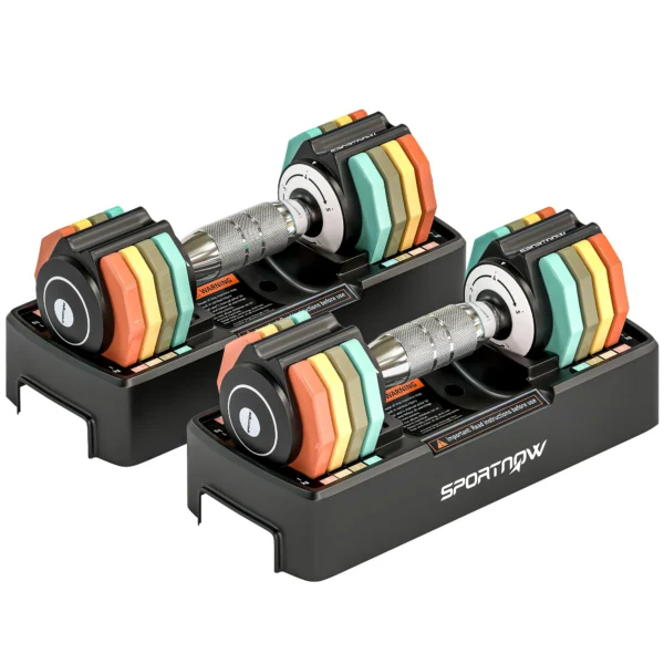 Verstelbare Dumbbell Set, 1 5 Kg Dumbbells Met Snelle Aanpassing Opbergvak, Antislip Handvat Ruimtebesparend