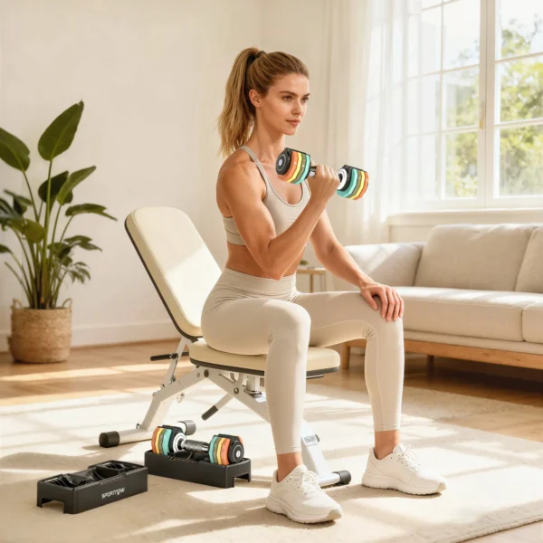 Verstelbare Dumbbell Set, 1 5 Kg Dumbbells Met Snelle Aanpassing Opbergvak, Antislip Handvat Ruimtebesparend