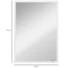 Wandspiegel, 50 X 70 Cm, Frame In Houtlook, Eenvoudige Montage, Incl. Schroeven