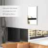 Wandspiegel, 50 X 70 Cm, Frame In Houtlook, Eenvoudige Montage, Incl. Schroeven