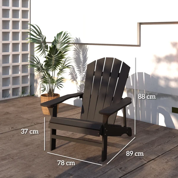 Weerbestendige Adirondack Stoel Van Hout Buiten Tuinstoel Met Hoge Rugleuning Armleuningen