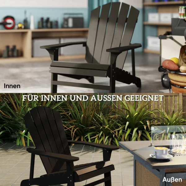 Weerbestendige Adirondack Stoel Van Hout Buiten Tuinstoel Met Hoge Rugleuning Armleuningen