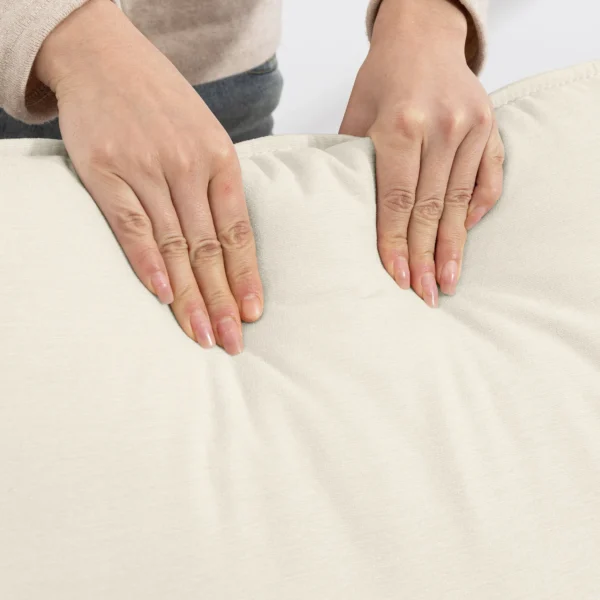 146 Cm Tweezitsbank, Chenille Bank Met Dubbele Laag Bekleding, Verenkussens, Diepe Zit, Hoge Rugleuning, Crème