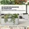 2 delige Set Hangende Bloempot Plantenbak Met Afvoersysteem Gat Haak 42 X 16 X 15 Cm Lichtgrijs