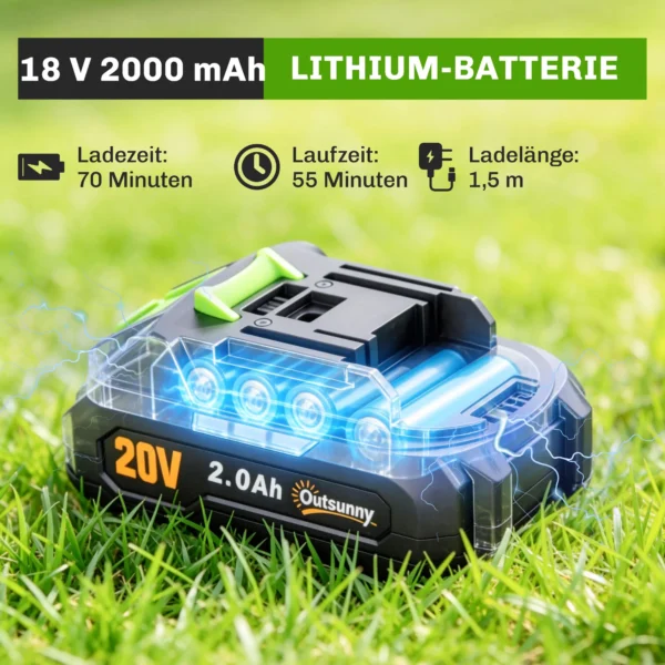 2 in 1 Accu Heggenschaar Elektrische Hagen & Struikschaar Met 20/10cm Snijlengte, Oplader