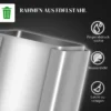 2 X 20 L Dubbele Vuilnisbak, Pedaalopening, Makkelijk Schoon Te Maken, Roestvrij Staal, Kunststof, Zilver