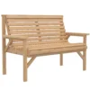 2 zits Houten Tuinbank, Lattenbank Met Arm En Rugleuning, Buitenmeubilair Voor Balkon, Terras, Tuin