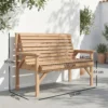 2 zits Houten Tuinbank, Lattenbank Met Arm En Rugleuning, Buitenmeubilair Voor Balkon, Terras, Tuin