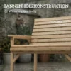 2 zits Houten Tuinbank, Lattenbank Met Arm En Rugleuning, Buitenmeubilair Voor Balkon, Terras, Tuin