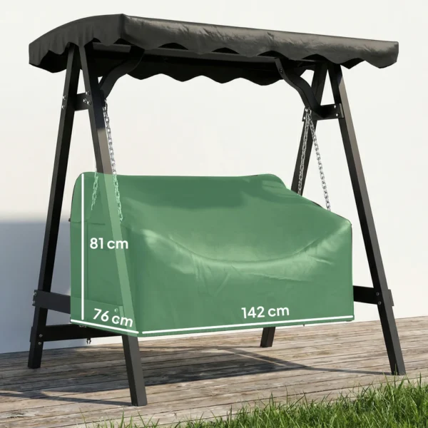 2 zits Tuinschommelhoes, Waterdichte Beschermhoes, Winddicht En UV bestendig, 420D Oxford stof