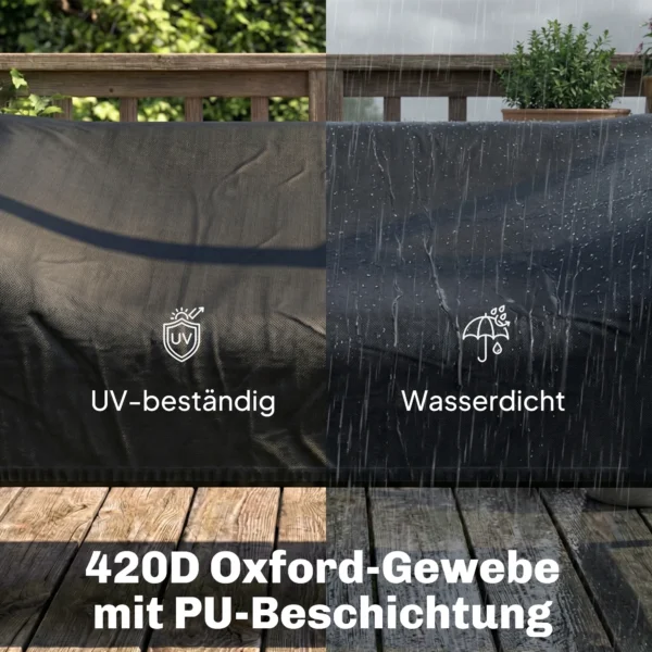 2 zits Tuinschommelhoes, Waterdichte Beschermhoes, Winddicht En UV bestendig, 420D Oxford stof