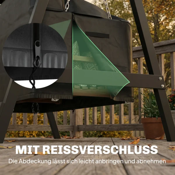 2 zits Tuinschommelhoes, Waterdichte Beschermhoes, Winddicht En UV bestendig, 420D Oxford stof