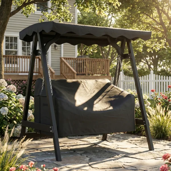 2 zits Tuinschommelhoes, Waterdichte Beschermhoes, Winddicht En UV bestendig, 420D Oxford stof