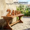 2 zits Weerbestendige Tuinbank Houten Zitbank Parkbank Met X basis 240kg Draagvermogen 114 X 40 X 46 Cm Verkoold