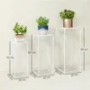 3 delige Plantenstandaard Set, 50/60/70 Cm Hoge Bloemenstandaard, Stapelbaar Plantenrek Van Metaal Wit