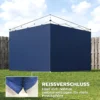 3 delige Set Zijpanelen Met Rits Voor 3 X 3 M Paviljoen, Donkerblauw