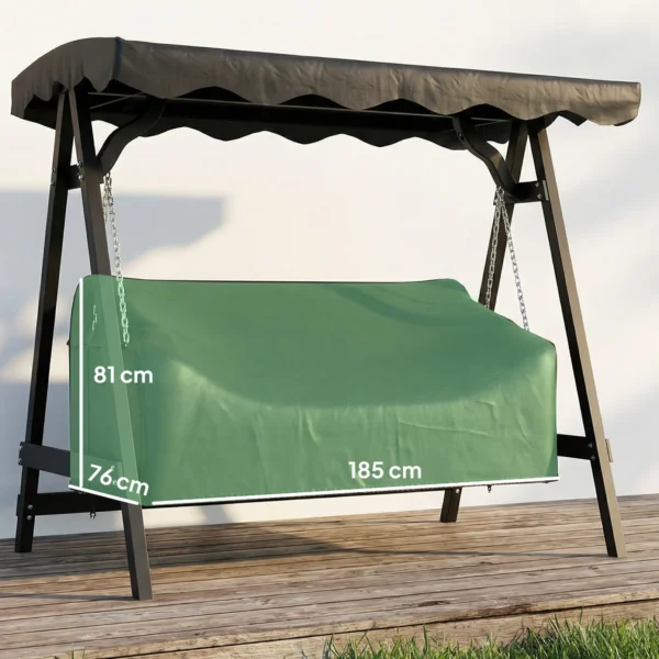 3 zits Tuinschommelhoes, Waterdichte Beschermhoes, Winddicht En UV bestendig, 420D Oxford stof