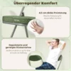 4 delige Set Gevoerde Klapstoelen, Opvouwbare Stoelen Met Koordbekleding, Rugleuning, Metalen Frame, Groen