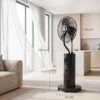 4 in 1 Staande Ventilator Met Waternevel Luchtreiniger Muggenbescherming 9 uurs Timer 3 Modi Afstandsbediening Zwart