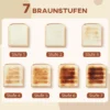 4 Sneetjes Broodrooster Met 7 Bruiningsniveaus, High Lift, Opwarmen/Ontdooien/Annuleren, 1860W, Zwart Met Honingraatstructuur