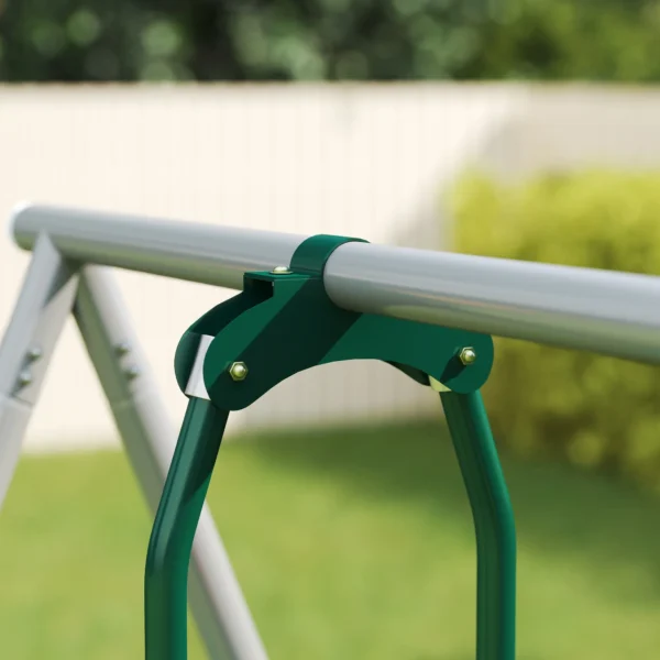 5 In 1 Schommelset Met Glijbaan, In Hoogte Verstelbaar Schommelrek Met Nestschommel 382x196x203 Cm Meerkleurig