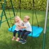 5 in 1 Schommelset Met Verstelbare Nestschommel, Turnringen, Dubbele Zitplaats, Klimrek Voor 3 8 Jaar 440x175x203 Cm