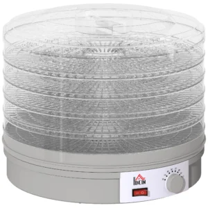 5 laags Droogautomaat, 245W Droogoven Met Instelbare Temperatuurregeling, Grijs