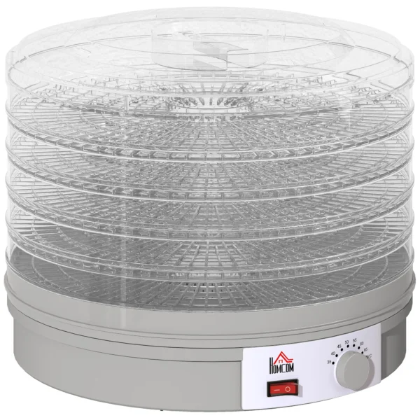 5 laags Droogautomaat, 245W Droogoven Met Instelbare Temperatuurregeling, Grijs